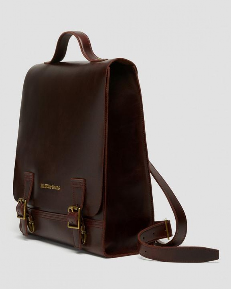 Brown Accessories Dr Martens Leather Box Backpack Bags | USA_Dr91266