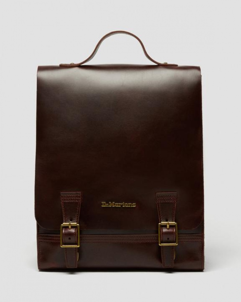 Brown Accessories Dr Martens Leather Box Backpack Bags | USA_Dr91266