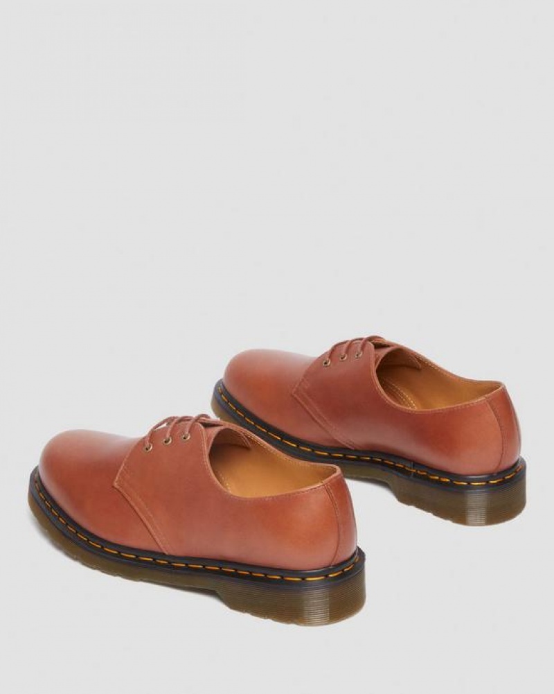 Brown Men's Dr Martens 1461 Carrara Leather Oxford Shoes | USA_Dr27893