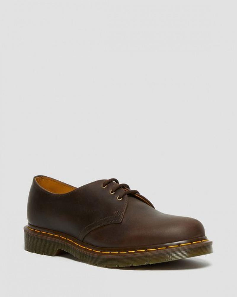 Brown Men\'s Dr Martens 1461 Crazy Horse Leather Oxford Shoes | USA_Dr51938