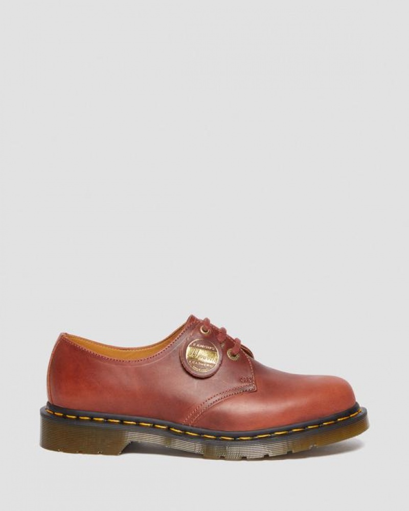 Brown Men's Dr Martens 1461 Made in England Denver Leather Oxford Shoes | USA_Dr27807