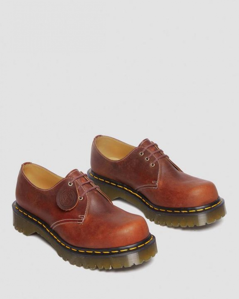 Brown Men's Dr Martens 1461 Made in England Heritage Leather Oxford Shoes | USA_Dr90727