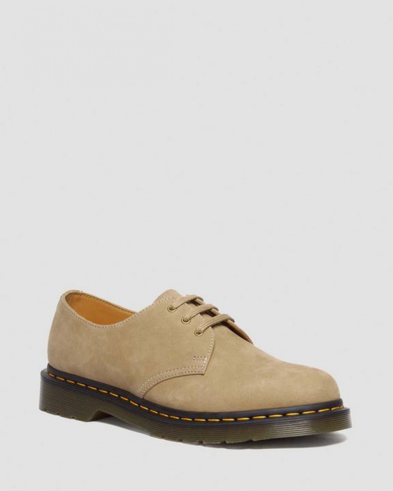 Brown Men\'s Dr Martens 1461 Tumbled Nubuck Leather Oxford Shoes | USA_Dr87674