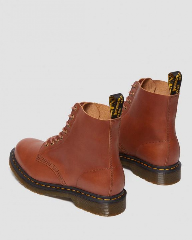 Brown Women's Dr Martens 1460 Pascal Carrara Leather Lace Up Boots | USA_Dr46611