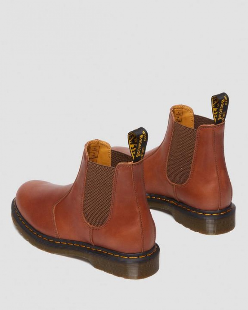 Brown Women's Dr Martens 2976 Carrara Leather Chelsea Boots | USA_Dr94536