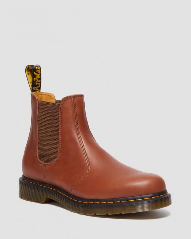 Brown Women\'s Dr Martens 2976 Carrara Leather Chelsea Boots | USA_Dr94536