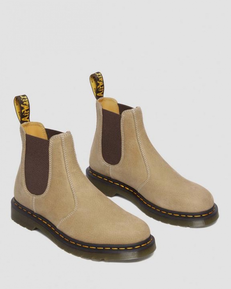 Brown Women's Dr Martens 2976 Tumbled Nubuck Leather Chelsea Boots | USA_Dr22501