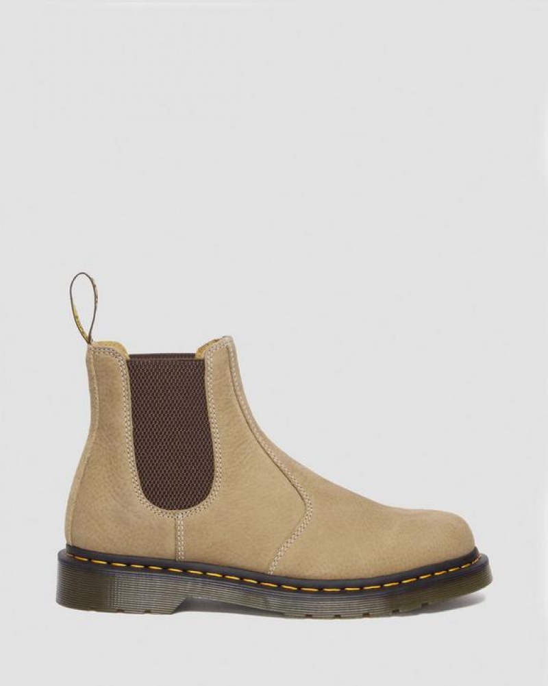 Brown Women's Dr Martens 2976 Tumbled Nubuck Leather Chelsea Boots | USA_Dr22501