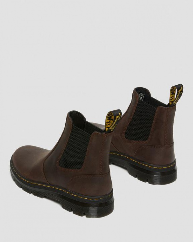 Brown Women's Dr Martens Embury Crazy Horse Leather Casual Boots | USA_Dr79929