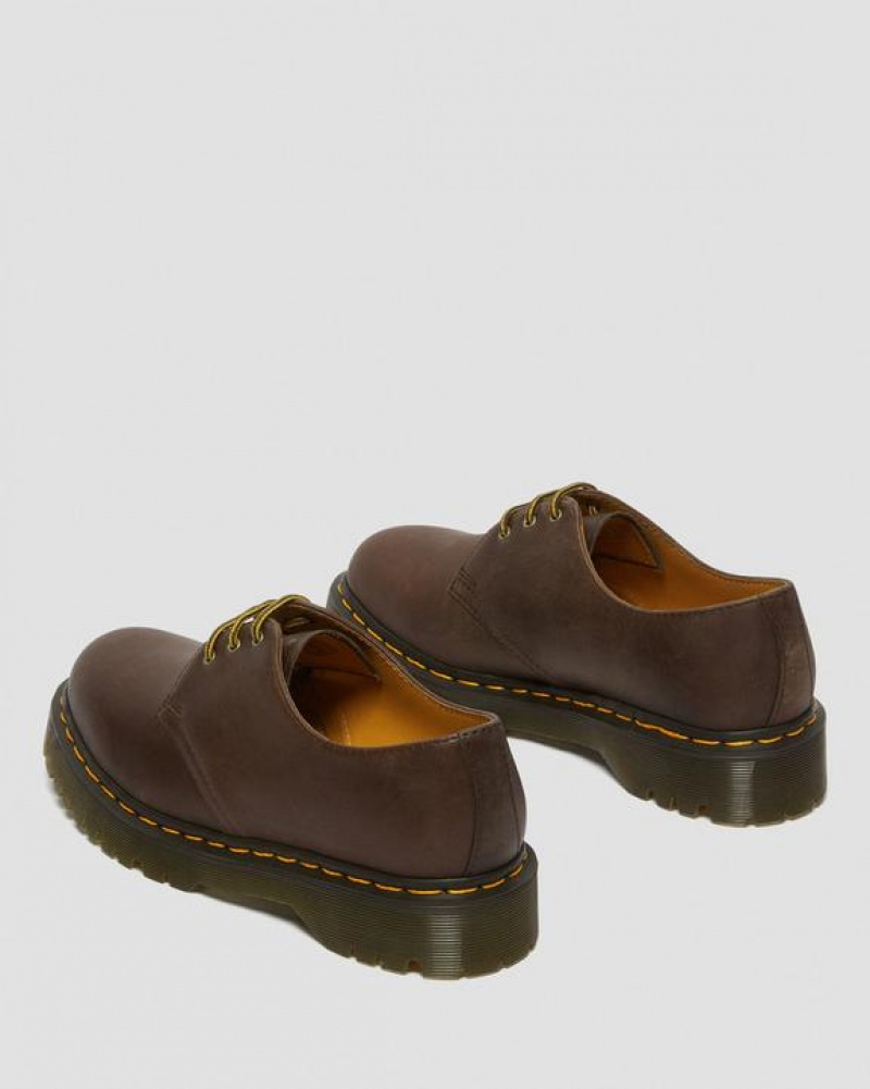 Dark Brown Men's Dr Martens 1461 Bex Crazy Horse Leather Oxford Shoes | USA_Dr83112