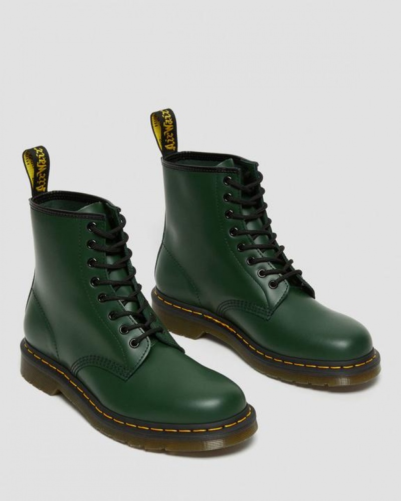 Green Women's Dr Martens 1460 Smooth Leather Lace Up Boots | USA_Dr55557