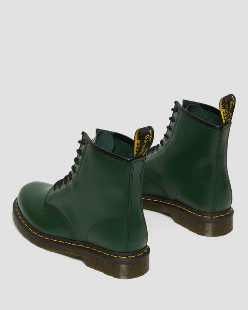 Green Women's Dr Martens 1460 Smooth Leather Lace Up Boots | USA_Dr55557