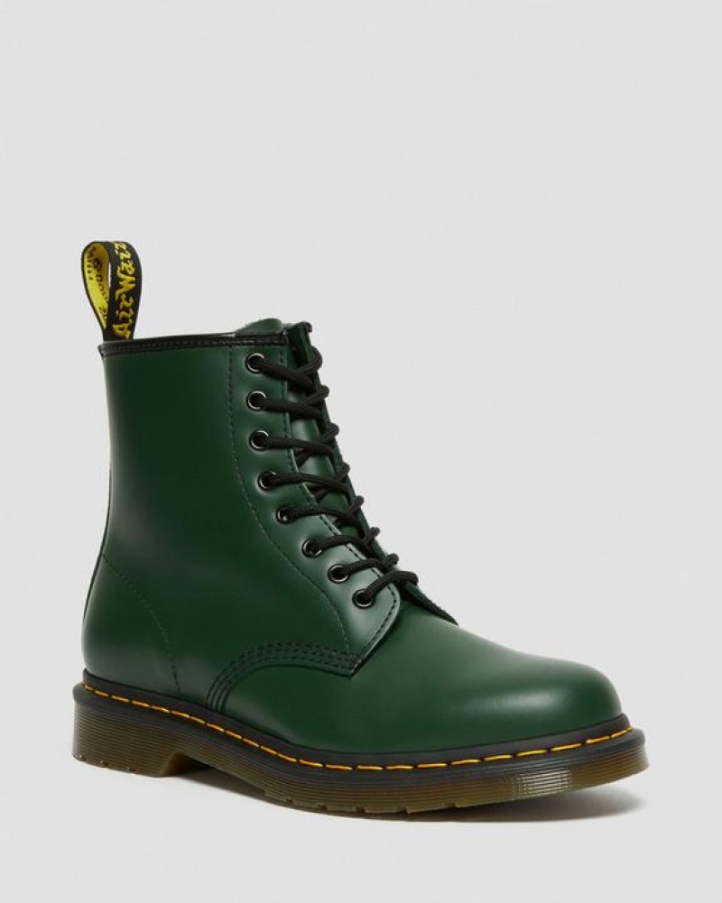 Green Women\'s Dr Martens 1460 Smooth Leather Lace Up Boots | USA_Dr55557