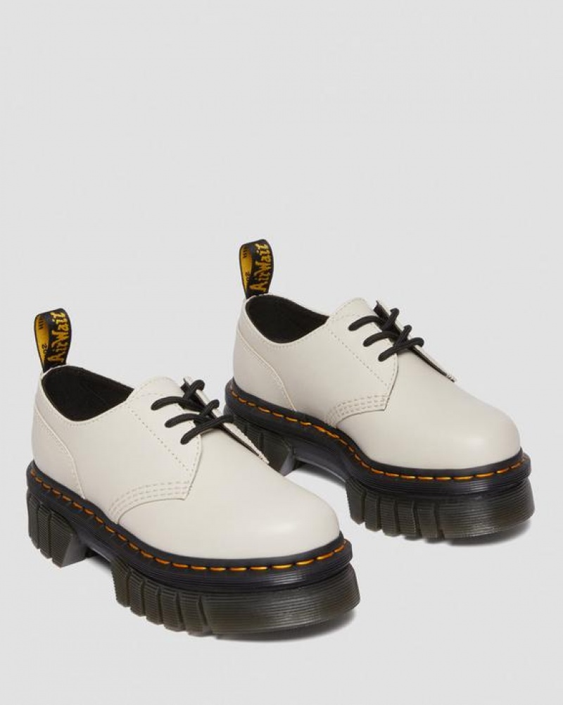 Grey Men's Dr Martens Audrick Nappa Leather Shoes | USA_Dr18351