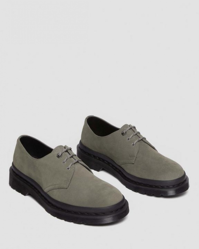 Grey Women's Dr Martens 1461 Milled Nubuck Oxford Shoes | USA_Dr52220