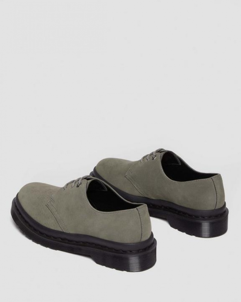 Grey Women's Dr Martens 1461 Milled Nubuck Oxford Shoes | USA_Dr52220