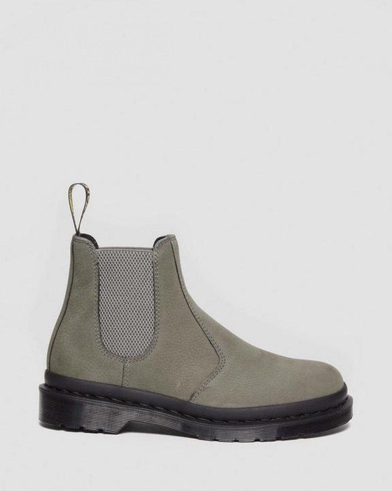 Grey Women's Dr Martens 2976 Milled Nubuck Chelsea Boots | USA_Dr58682