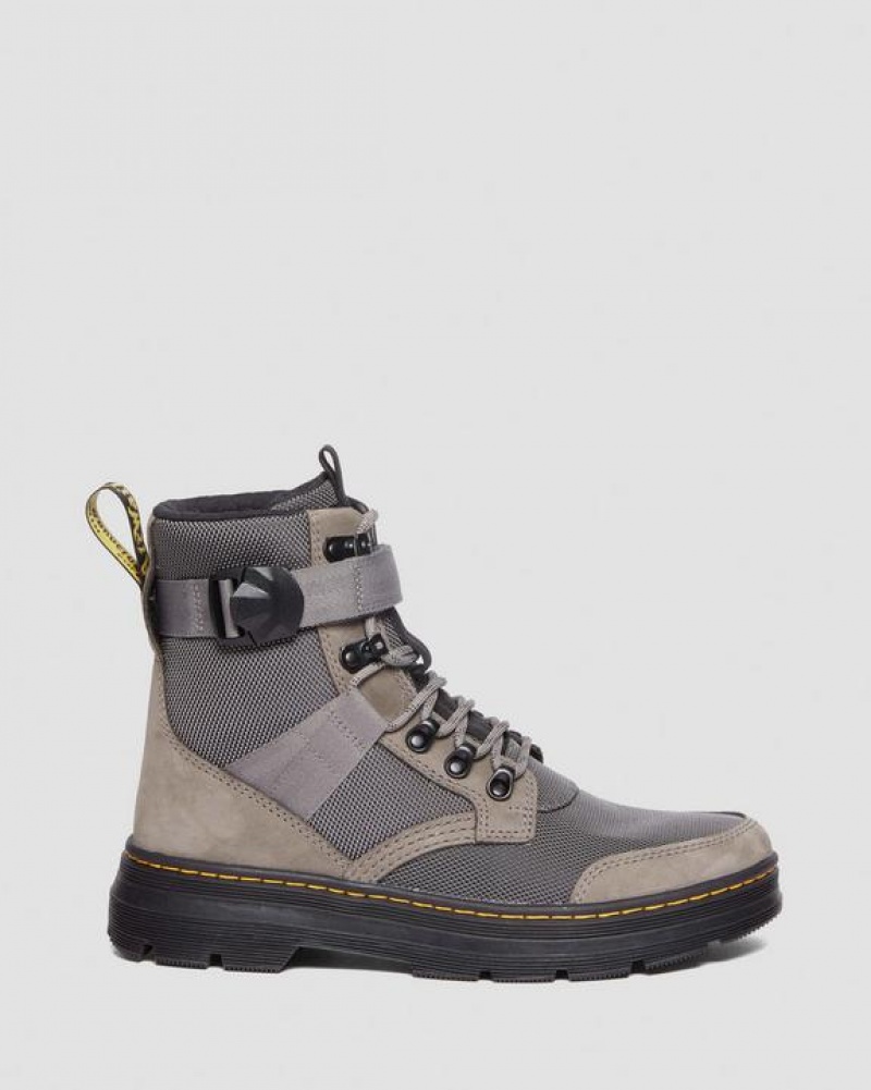 Grey Women's Dr Martens Combs Tech II Fleece-Lined Casual Boots | USA_Dr37093