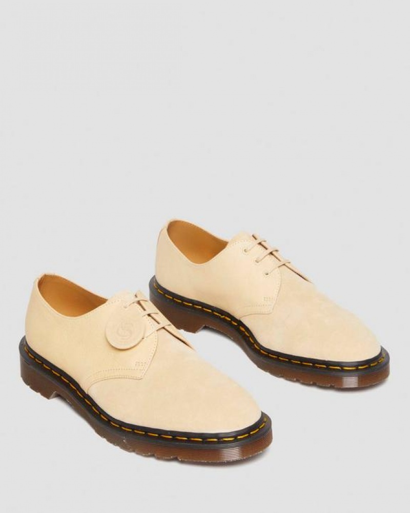 Mustard Men's Dr Martens 1461 Made in England Suede Oxford Shoes | USA_Dr88072