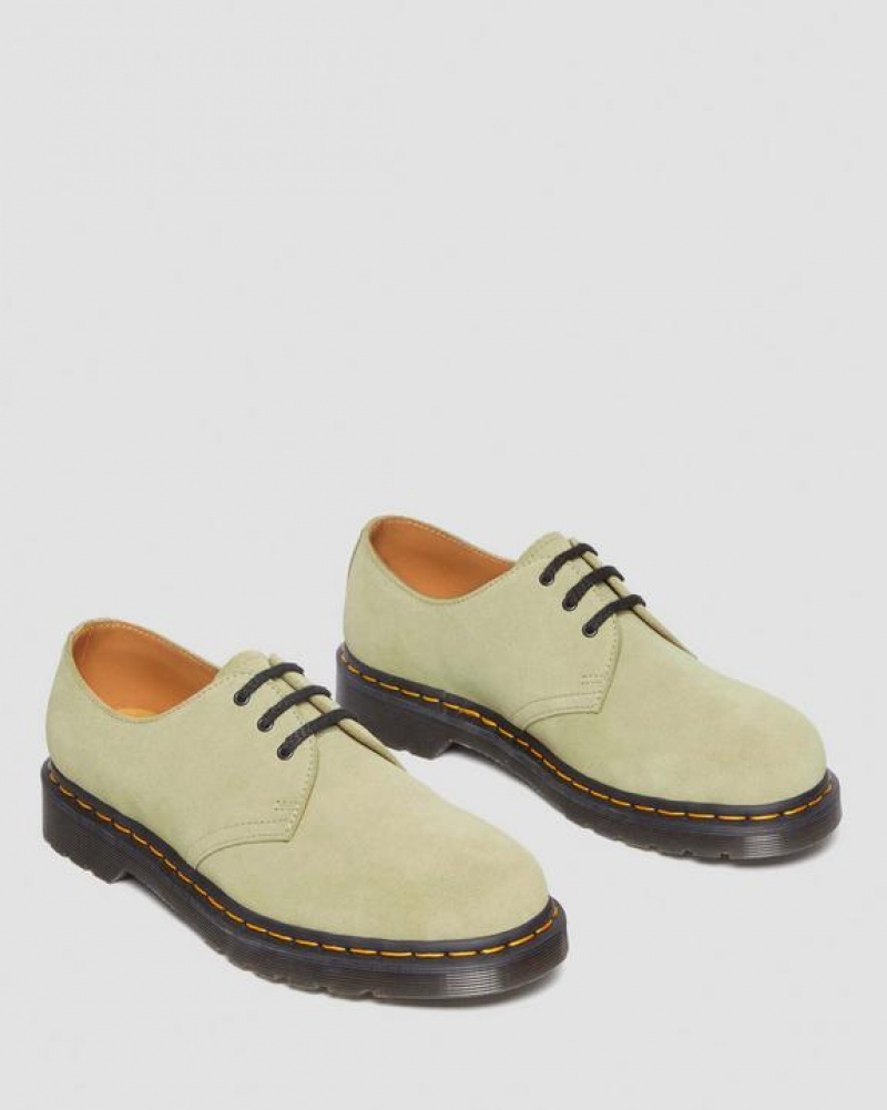 Olive Men's Dr Martens 1461 Suede Oxford Shoes | USA_Dr94716