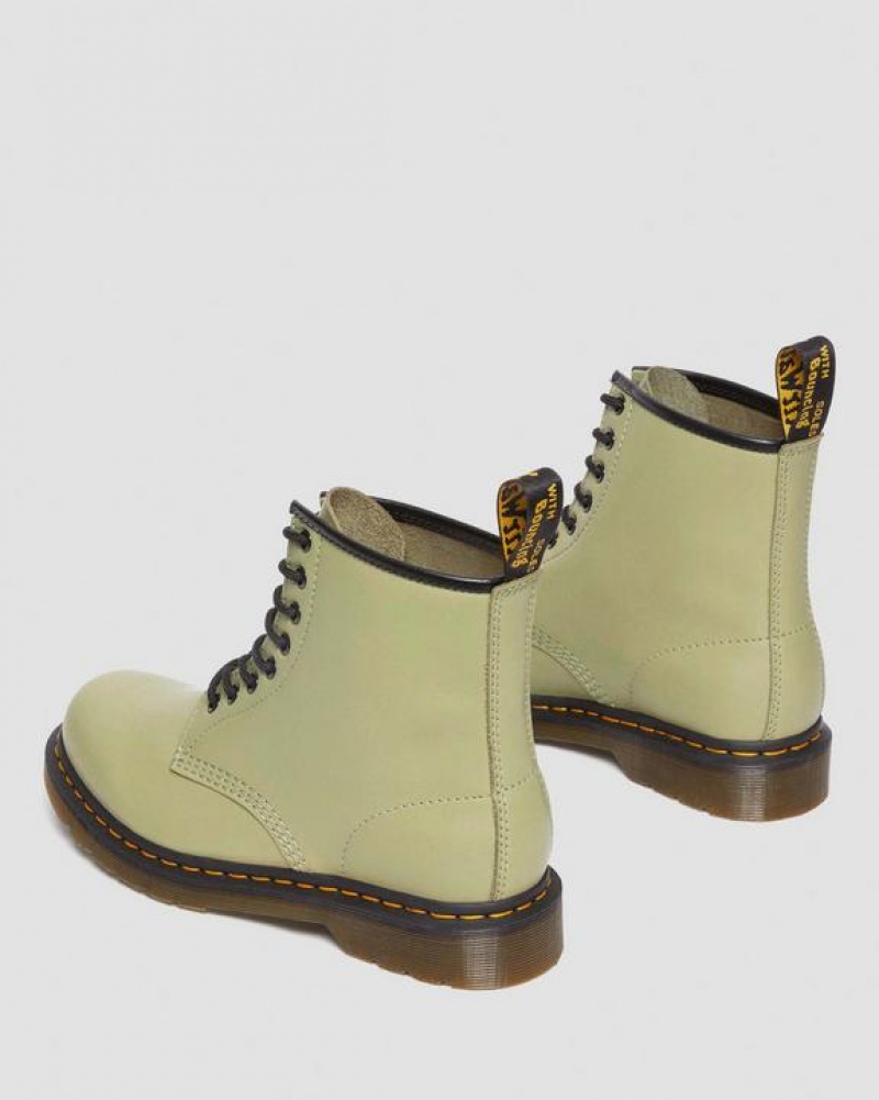 Olive Women's Dr Martens 1460 Smooth Leather Lace Up Boots | USA_Dr49593