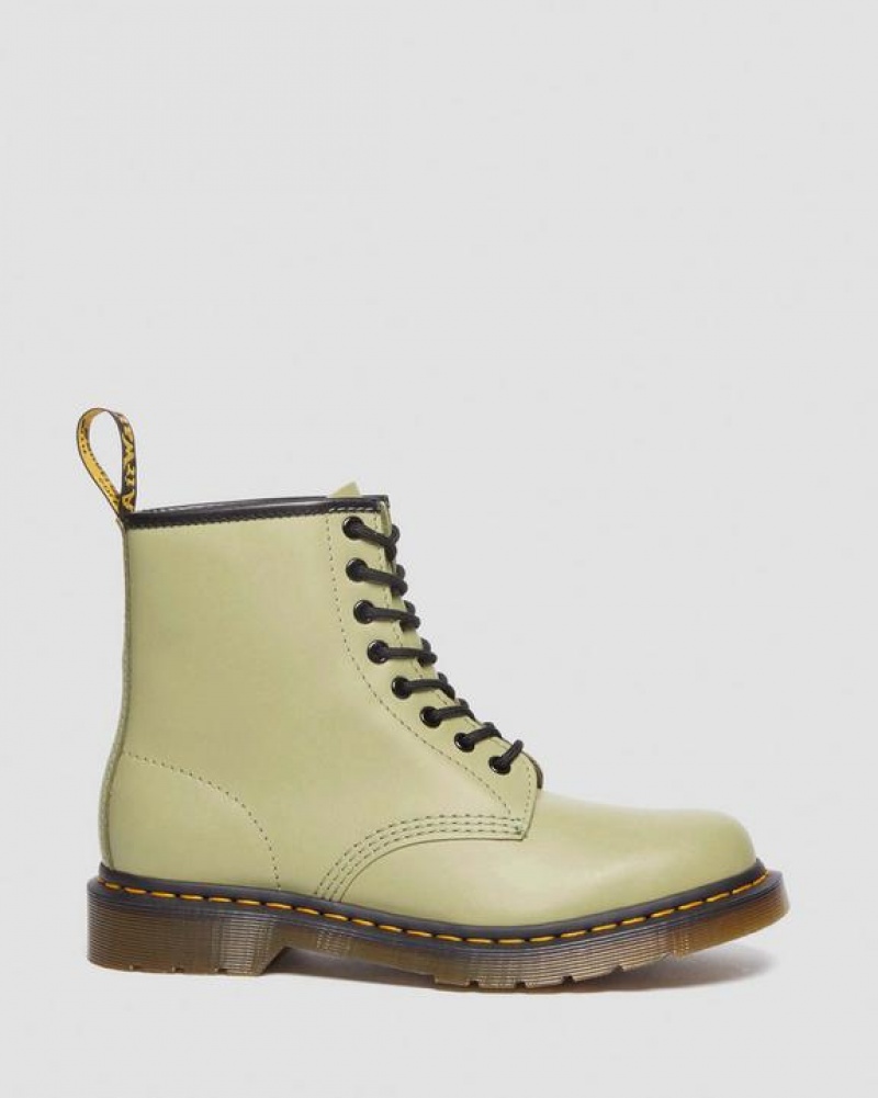 Olive Women's Dr Martens 1460 Smooth Leather Lace Up Boots | USA_Dr49593