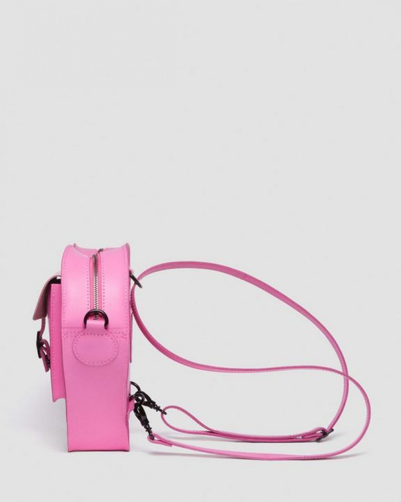 Pink Accessories Dr Martens Heart Shaped Leather Backpack Bags | USA_Dr64464