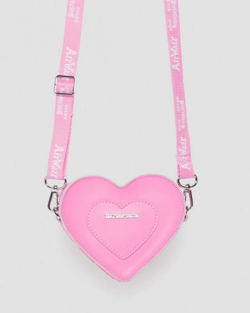 Pink Accessories Dr Martens Mini Heart Shaped Leather Bags | USA_Dr81162