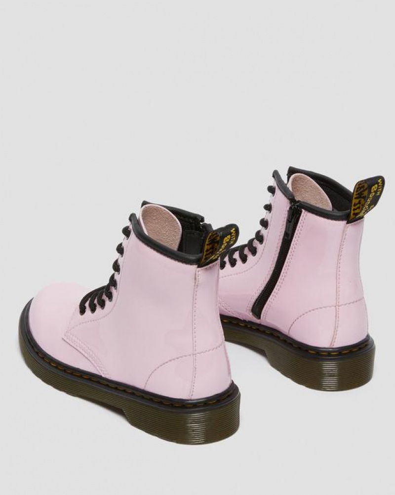 Pink Kids' Dr Martens Junior 1460 Patent Leather Lace Up Boots | USA_Dr79566