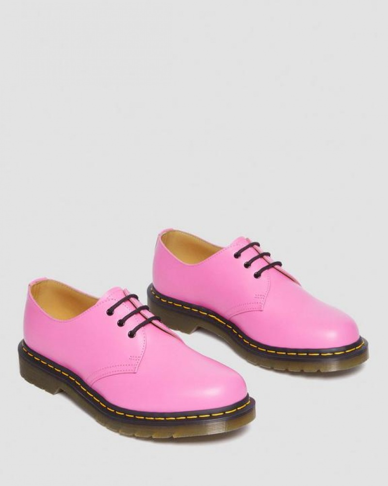 Pink Men's Dr Martens 1461 Smooth Leather Oxford Shoes | USA_Dr56403