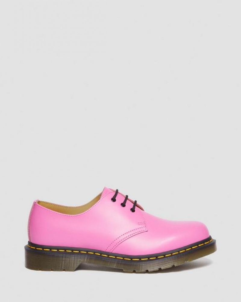 Pink Men's Dr Martens 1461 Smooth Leather Oxford Shoes | USA_Dr56403