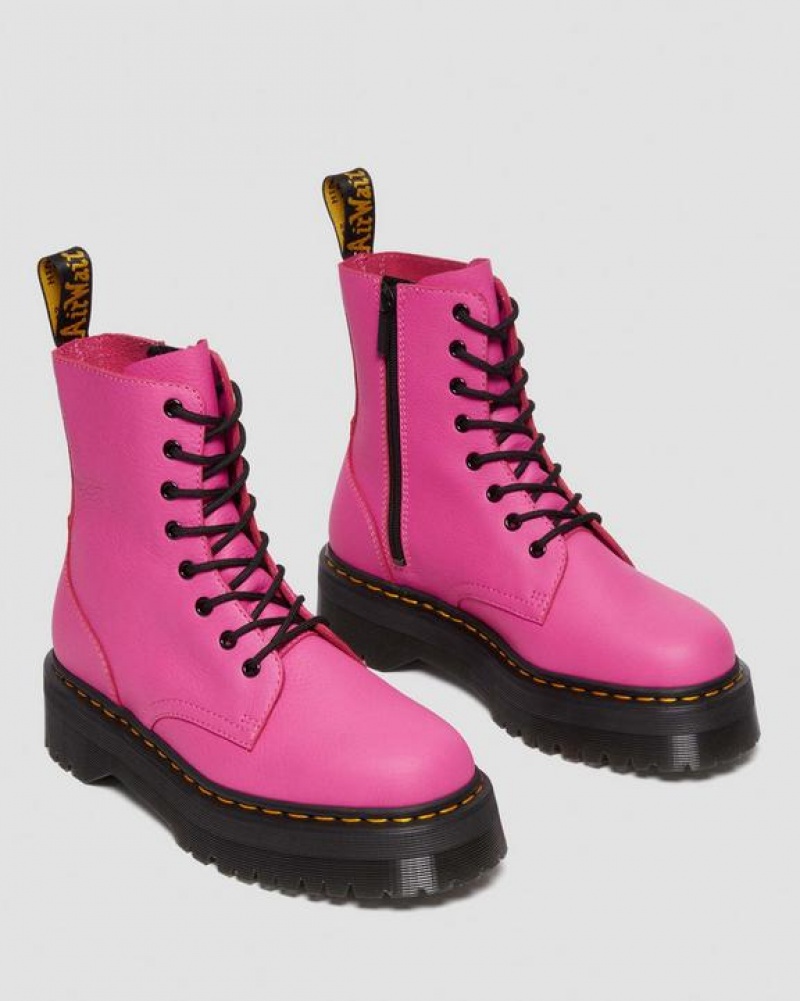 Pink Men's Dr Martens Jadon III Boot Pisa Leather Platform Shoes | USA_Dr32036