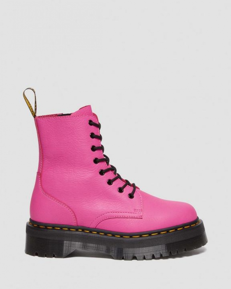 Pink Men's Dr Martens Jadon III Boot Pisa Leather Platform Shoes | USA_Dr32036