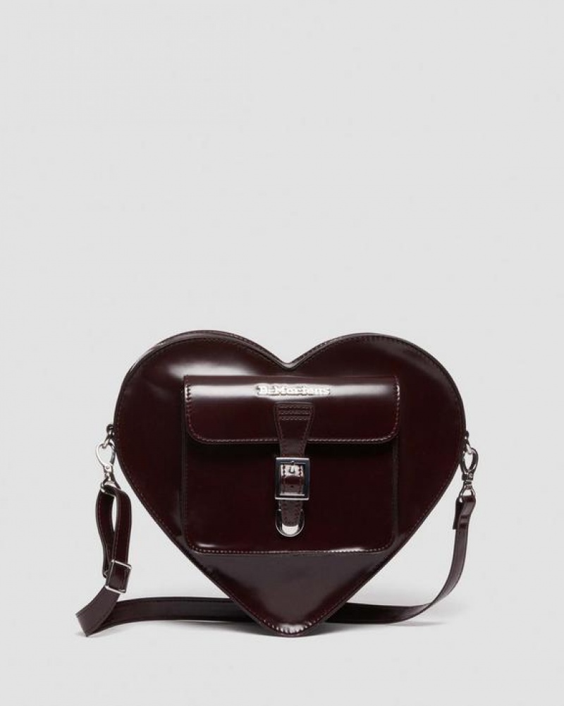 Pink Red Accessories Dr Martens Vegan Heart Shaped Backpack Bags | USA_Dr64354