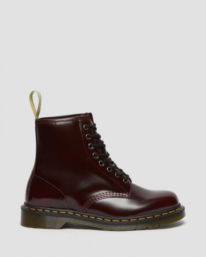 Pink Red Women's Dr Martens Vegan 1460 Lace Up Boots | USA_Dr16739