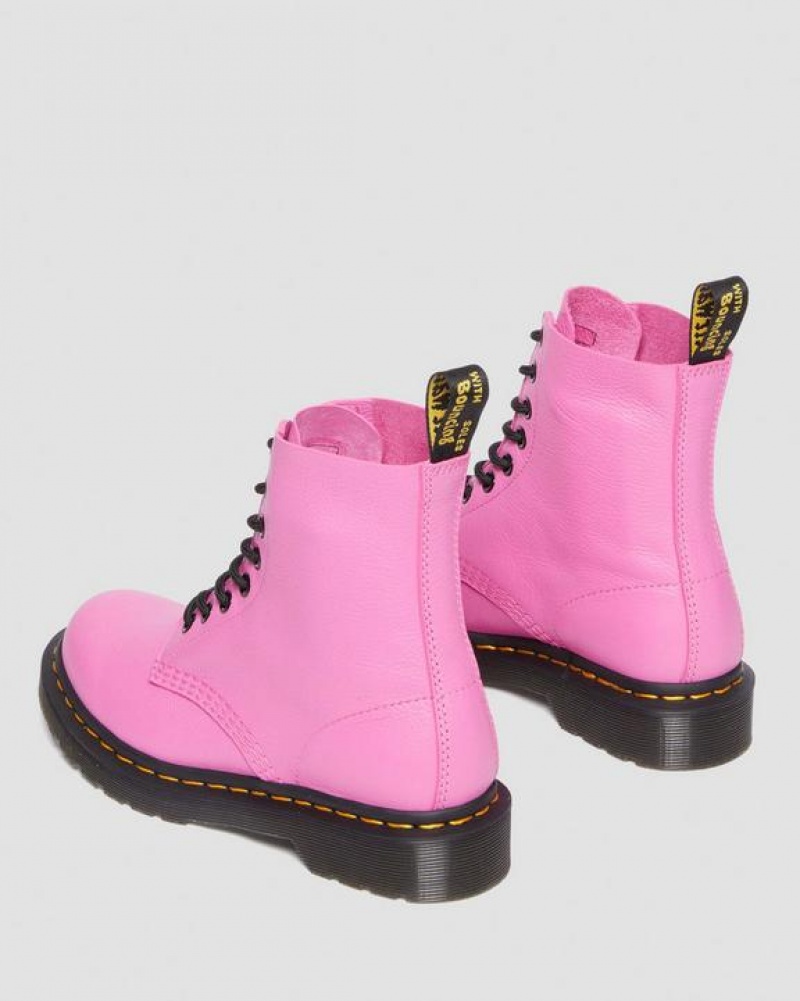 Pink Women's Dr Martens 1460 Women's Pascal Virginia Leather Boots | USA_Dr88004