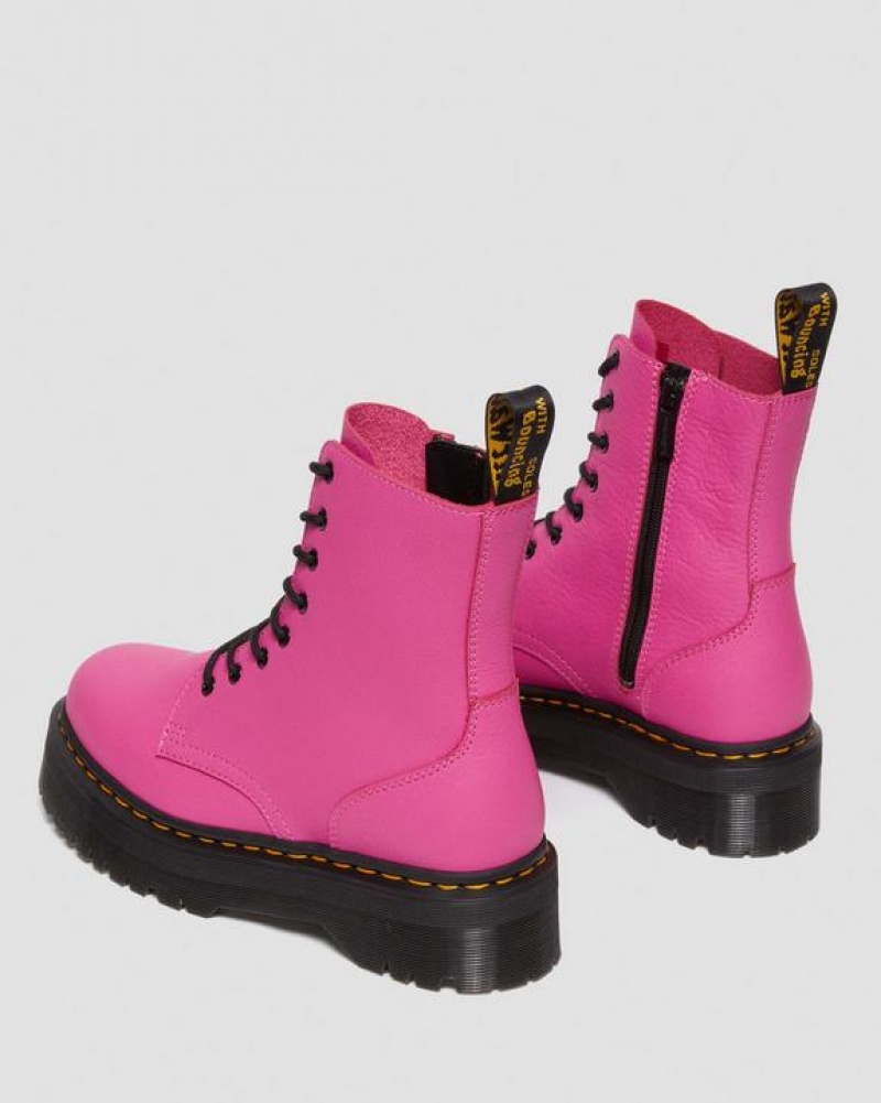 Pink Women's Dr Martens Jadon III Boot Pisa Leather Platforms Boots | USA_Dr74464