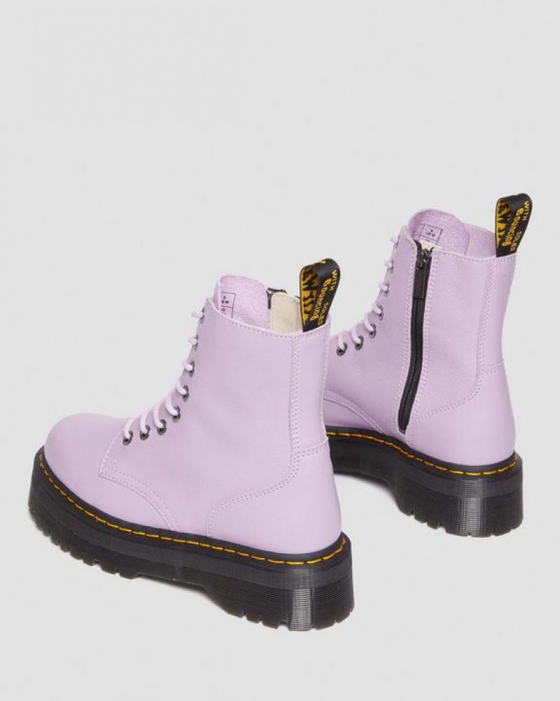 Purple Men's Dr Martens Jadon III Boot Pisa Leather Platform Shoes | USA_Dr14239