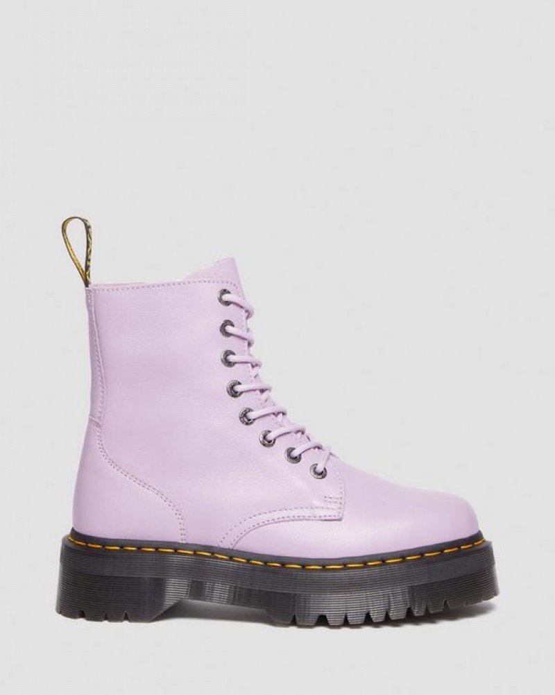 Purple Men's Dr Martens Jadon III Boot Pisa Leather Platform Shoes | USA_Dr14239