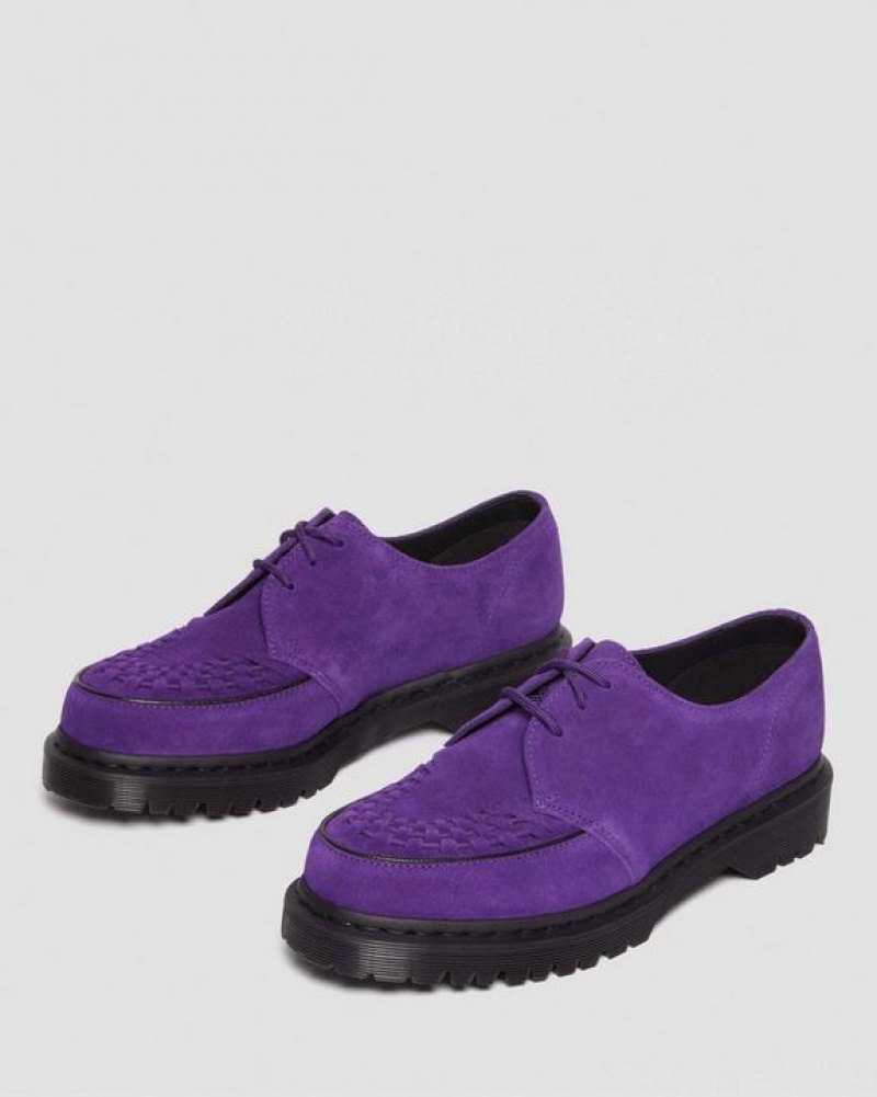 Purple Men's Dr Martens Ramsey Supreme Suede Creepers Shoes | USA_Dr22647