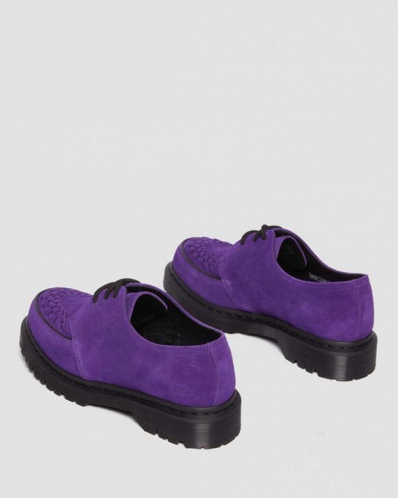 Purple Men's Dr Martens Ramsey Supreme Suede Creepers Shoes | USA_Dr22647