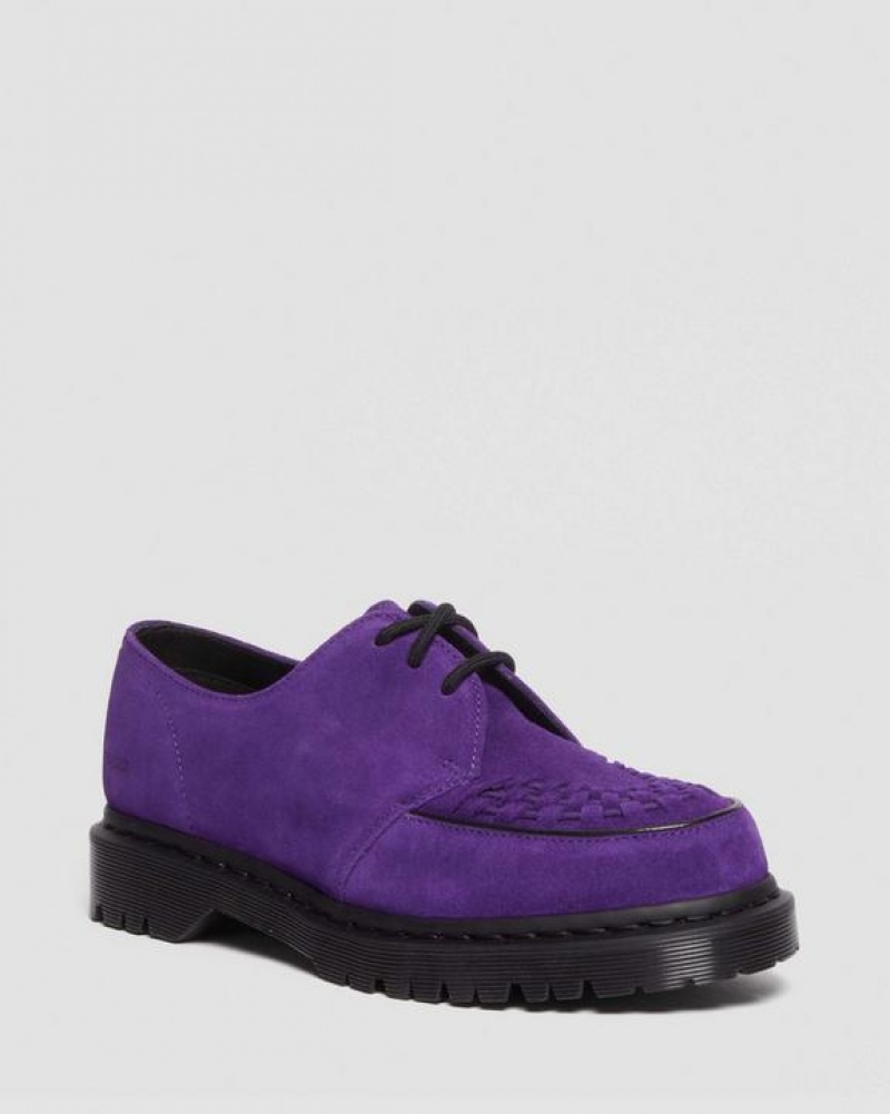 Purple Men\'s Dr Martens Ramsey Supreme Suede Creepers Shoes | USA_Dr22647