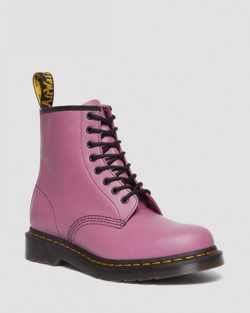 Purple Women\'s Dr Martens 1460 Smooth Leather Lace Up Boots | USA_Dr14254