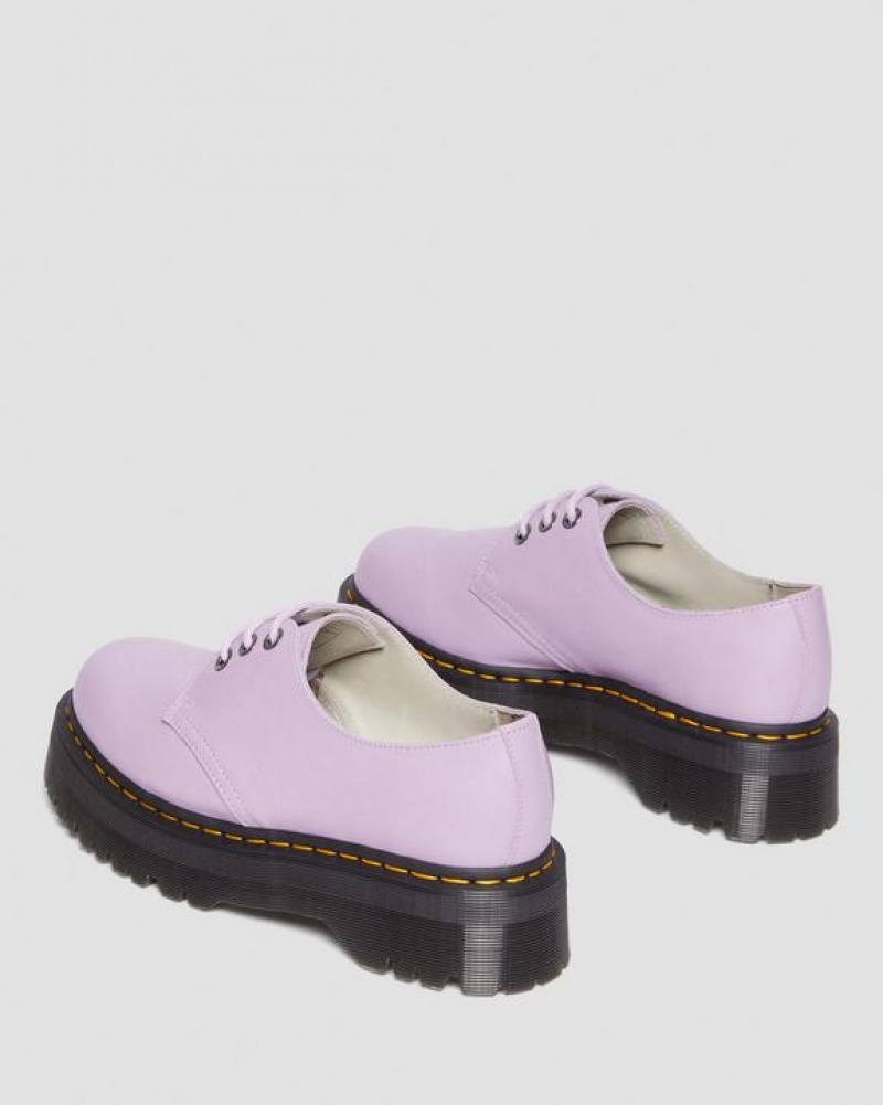 Purple Women's Dr Martens 1461 II Pisa Leather Platform Shoes | USA_Dr80587