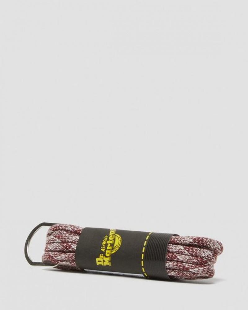 Red Accessories Dr Martens 55 Inch Round Marl (8-10 Eye) Laces | USA_Dr58582