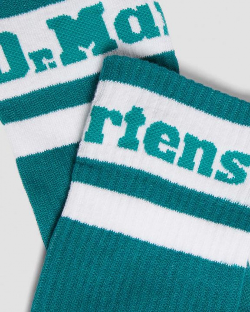 Turquoise Green Accessories Dr Martens Athletic Logo Organic Cotton Blend Size,S/M,M/L~US WOMEN,5 - 10,11 - 16~US MEN,4 - 9,10 - 15~UK,3 - | USA_Dr98076