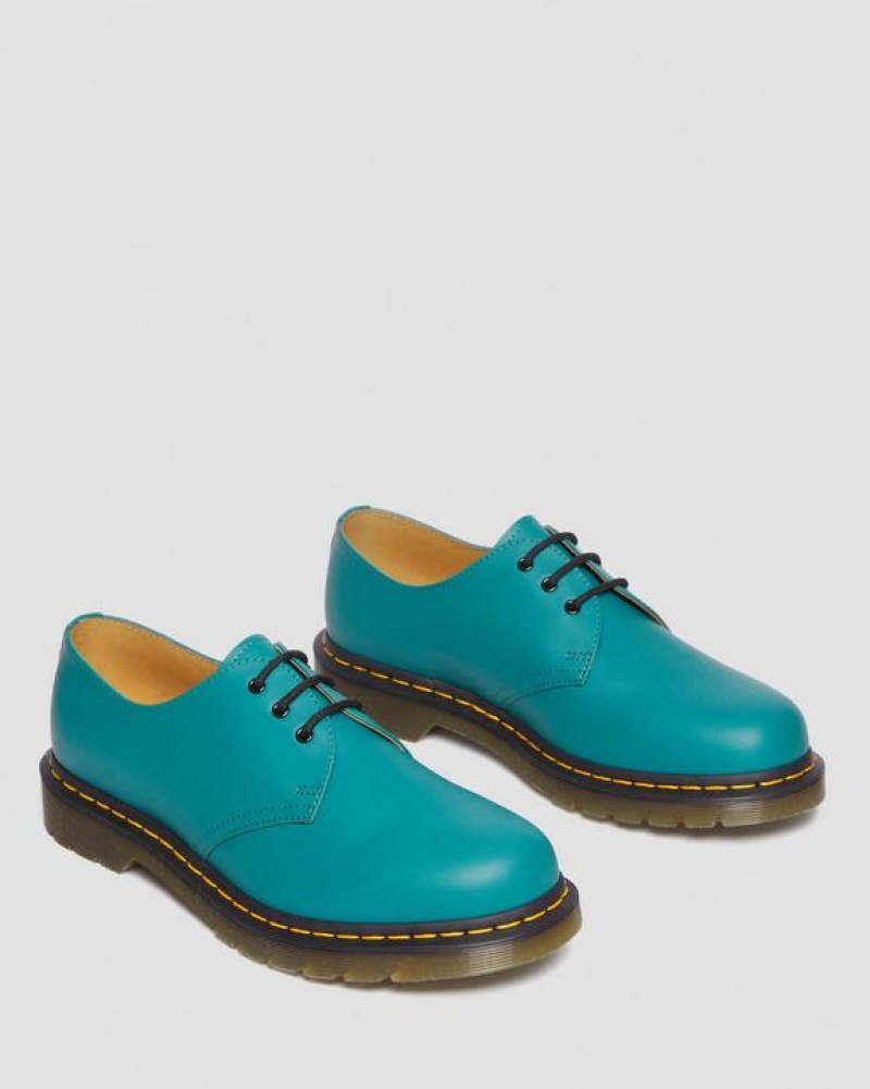 Turquoise Green Men's Dr Martens 1461 Smooth Leather Oxford Shoes | USA_Dr63213