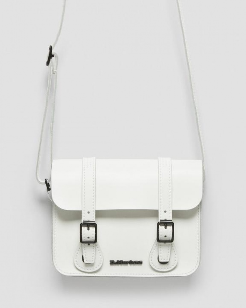 White Accessories Dr Martens 7 Inch Leather Crossbody Bags | USA_Dr36883