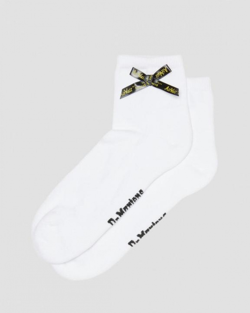 White Accessories Dr Martens Ankle Bow Organic Cotton Blend Size,S/M,M/L~US WOMEN,5 - 10,11 - 16~US MEN,4 - 9,10 - 15~UK,3 - | USA_Dr50609