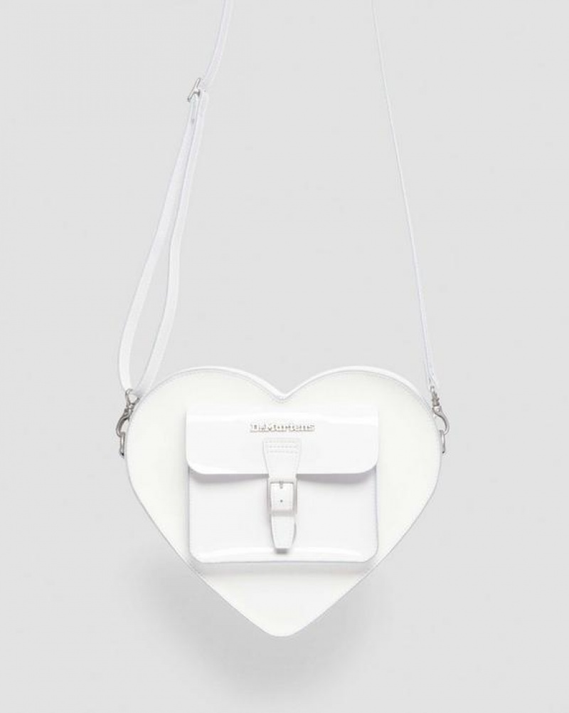 White Accessories Dr Martens Heart Shaped Leather Backpack Bags | USA_Dr62243